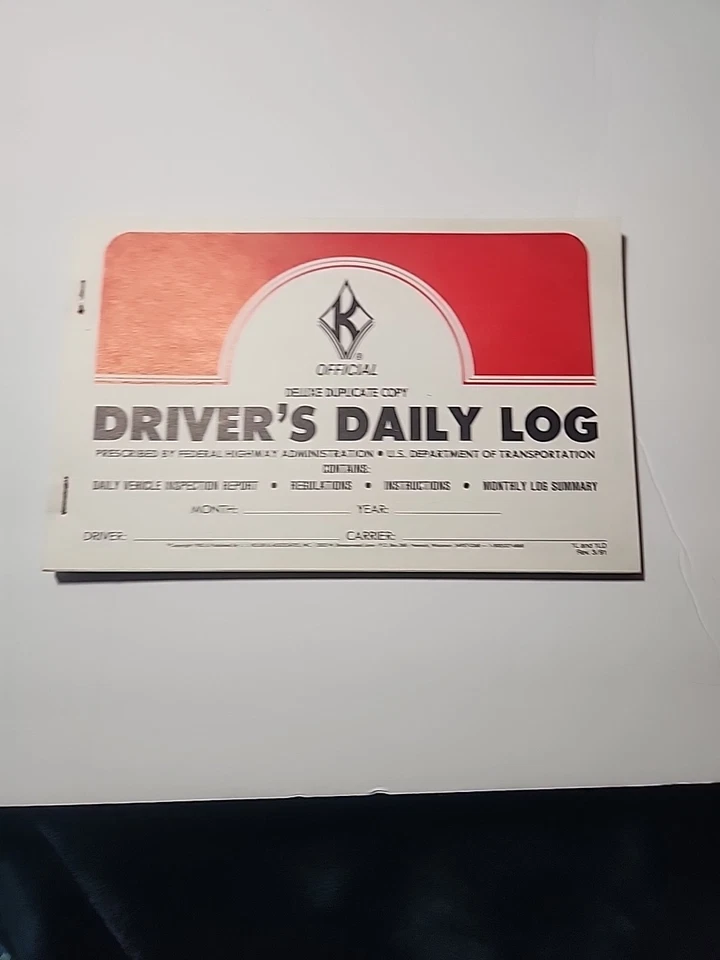JJ Keller Driver's Daily Log Book w/Detailed Deluxe Duplicate Copy 1982 Lot Of 6 - Image 4 of 4
