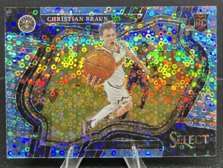 2022 Panini Select - Christian Braun RC 38/99 - Light Blue Disco Prizm Rookie