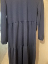 Abaya Dress Kaftan Long Blue Women Hijab Maxi Islamic Long Medium Excellent Co