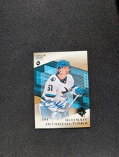 2024-25 UD ULTIMATE INTRODUCTIONS AUTOGRAPH COLLIN GRAF GOLD AUTO /49 SAN JOSE