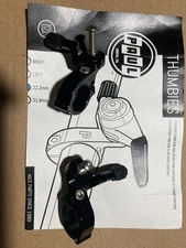 Paul Components Thumbies Black Shifter Mounts 22.2mm Mount