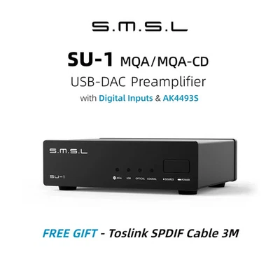 SMSL SU-1 MQA USB-DAC | AK4493S Preamplifier, 768Khz/32Bit & DSD512 - Image 1 of 4