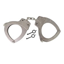 Smith & Wesson 350118 Model 110 Special Security Chain-Linked Handcuffs, Nickel
