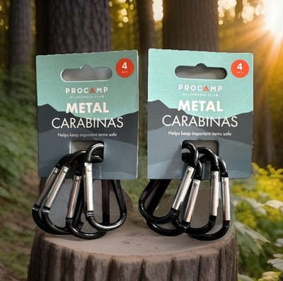 8 x Metall Karabiner Clip Camping Angeln Wandern Wandern Zelt Wohnwagen Sport UK