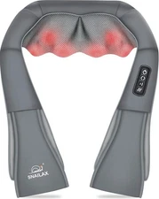 Snailax Shiatsu Neck and Shoulder Massager for Neck,Back,Shoulder Foot Body Grey