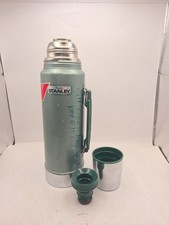 Vintage Stanley Aladdin Vacuum Bottle Thermos A-944DH Quart USA Made - Green