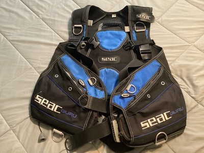 SEAC GURU Scuba Diving BCD Buoyancy Compensator Jacket XL Black USA