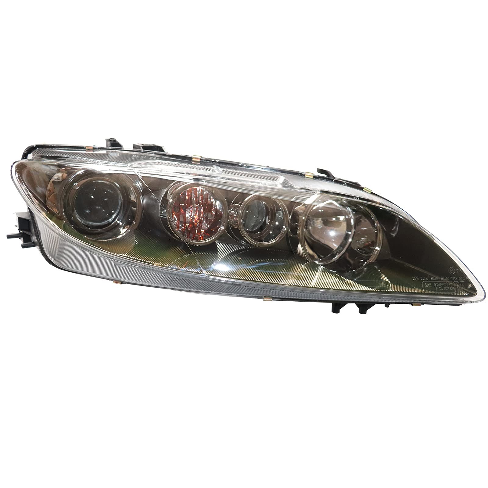Headlight for 2006 2007 2008 Mazda 6 Halogen Passenger Side Light Brown Housing