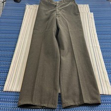Vintage US Military Wool Pants Mens 33x32 ACTUAL 30x31 Green Dress Uniform 70s