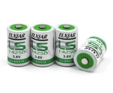 elxjar 4-Pack LS-14250 1/2 AA 3.6V Lithium Battery Non-Rechargeable Saft ER3S B2