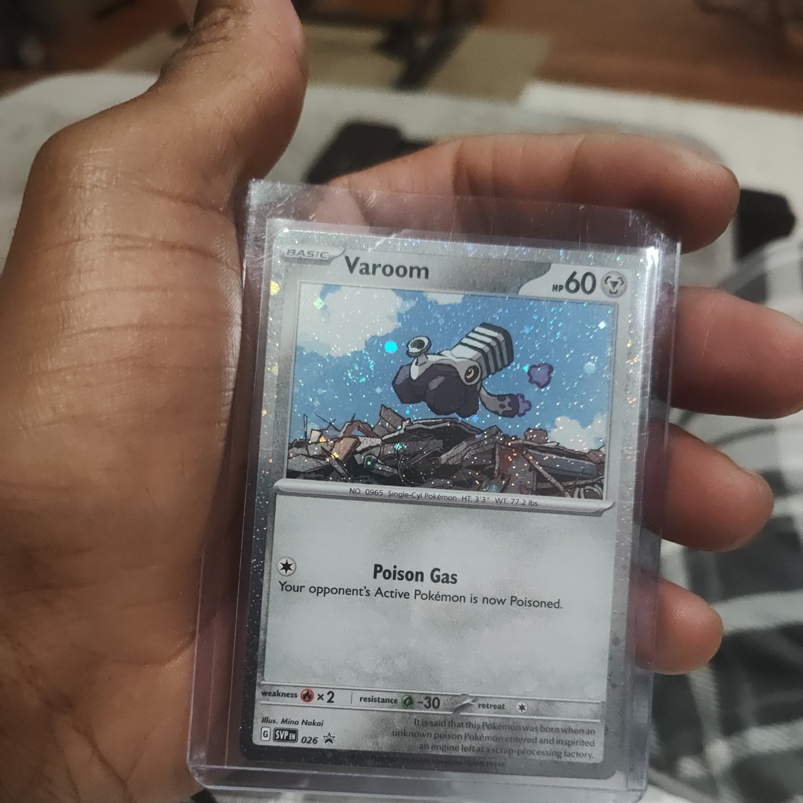 Pokemon TCG Varoom 026 Black Star Promo Paldea Evolved Holo NM GALAXY SWIRL 💫
