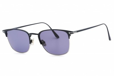TOM FORD LIV FT0851 91V Sunglasses Matte Blue Frame Blue Lenses 52mm