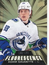 2018-19 Upper Deck Fluorescence Gold 139/150 Adam Gaudette #F-19