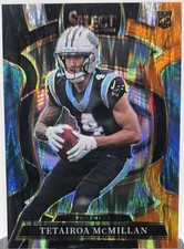 2025 Panini Select - Concourse Tetairoa McMillan #44 Black & Orange Shock Prizm