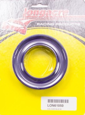 LONGACRE Coil Over Spring Rubber Blue 50 Durometer - Medium/Hard, 2.5-2.625 in