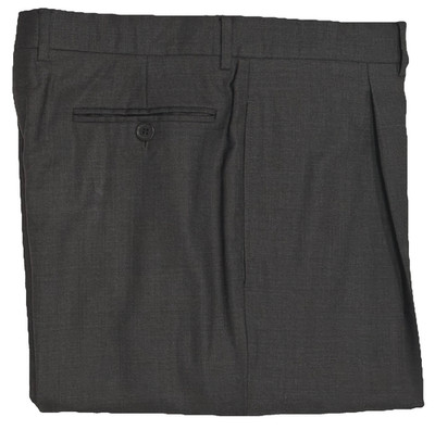 $1295 GIORGIO ARMANI CLASSICO DRESS PANTS 33 MENS BLACK LABEL CHARCOAL 1 PLEAT