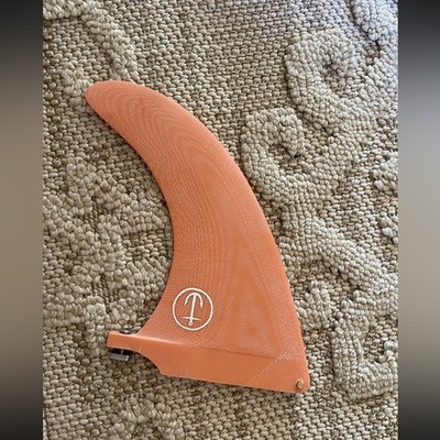 New 7  Captain Fun Center surfboard Fin Rake Salmon Pink