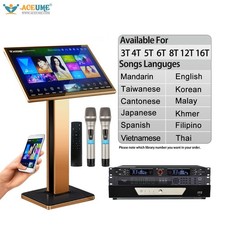 TSRVZM 22" MIC Karaoke Player Machine22" Touch Screen Front End Karaoke Effect