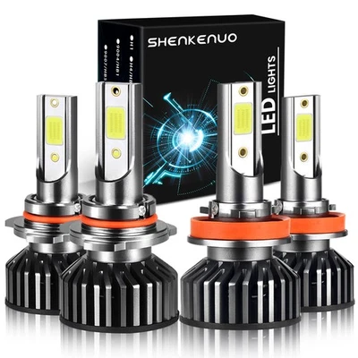 4X 9005+H11 Headlight Hi/Lo Beam LED Bulbs For Mazda 3 BM,BN Sedan 2.0/2.5 SP25 - image 1 of 4