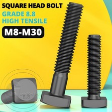 M8 M10 M12 - M30 Square Head Small Head Bolt Square Head GRADE 8.8 HIGH TENSILE