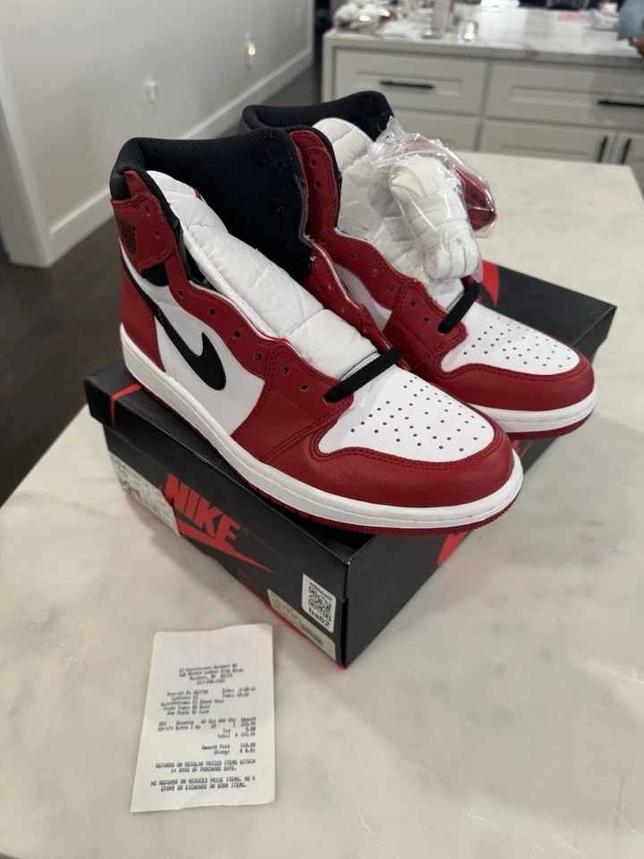 Air Jordan 1 Retro OG High Chicago 2015 para hombre talla 10 nuevo con caja 555088-101 Foto 2 de 4