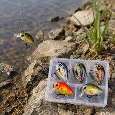 5 Pack Ultralight Micro Crankbaits 1.5g Fishing Lures for Pike Perch Zander UK