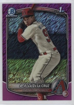 2025 Bowman Chrome Fuchsia Shimmer Refractor 1/199 Elian De La Cruz 0c3h
