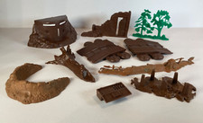 Vintage Marx WW2 Battleground play set - Terrain, Fortifications, Equipment 70's