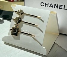New Authentic CHANEL Hair Pins 3Pcs Set Beauty Gift Coco Logo Hair Bobby Pins
