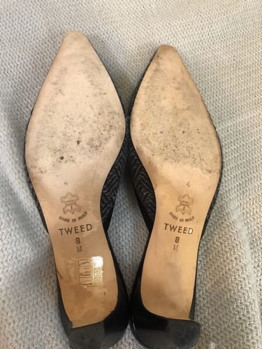 Brighton Herringbone Tweed Heeled Mule Women's Size 7.5 - Picture 3 of 3