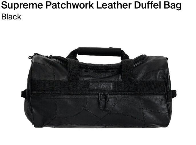 Supreme Patchwork Leather Duffle Bag Black!FW19!!BNWT!100 Supreme Patchwork Leather Duffle Bag Black!FW19!!BNWT!100