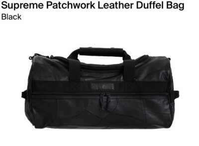 バッグ 2019AW Patchwork Leather duffle bag Supreme Patchwork Leather Duffle Bag Black!FW19!!BNWT!100