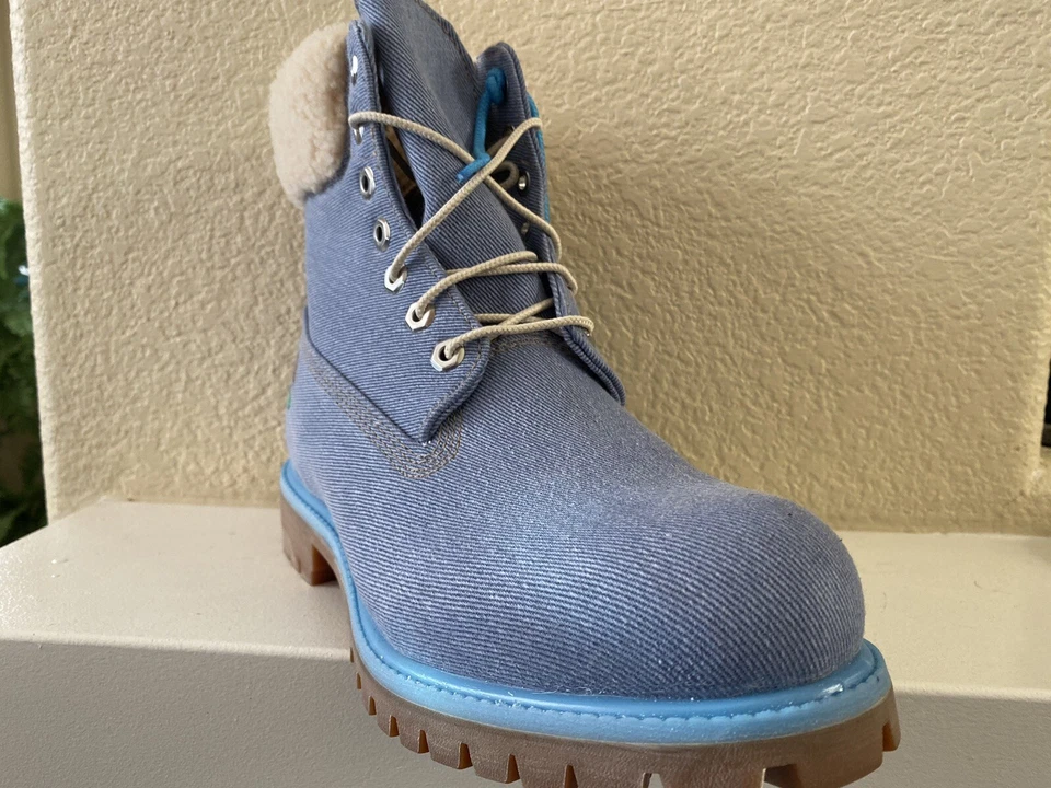 Timberland Botas de mezclilla Just Don 6 pulgadas Bota premium Azul Denim Niños Talla 4 EE. UU. Foto 2 de 4