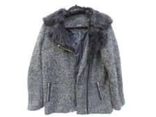 Ichi Women's Winter Coat With Fur Lined Collar Size Small Uk 6