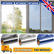 1x One Way Mirror Reflective Window Film Privacy Solar Tint Foil Glass Sticker