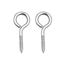 40 Pcs Stainless Steel Screw Eyes Screw Hooks, 2 Inch Heavy Duty Eye Bolts, Ourd