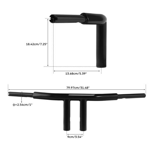 8" Rise T Bars Handlebar 1.5" Fat Fit For Harley Softail Slim Deluxe FLDE 18-23 - Picture 3 of 9