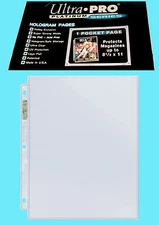 25 Ultra PRO Platinum 1-POCKET 8.5x11 Pages Sheets For Ring Binders Protectors