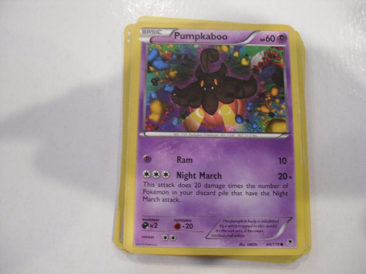 pumpkaboo pokemon card value SM-4 Crimson Invasion Card: - 44/111 - Reverse Holo Evolves from null Type Pumpkaboo 076/203 SWSH07: Evolving Skies