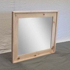 Farmhouse Unfinished Mirror 31x37- Solid Wood/Modern/Made in USA/Free Shipping