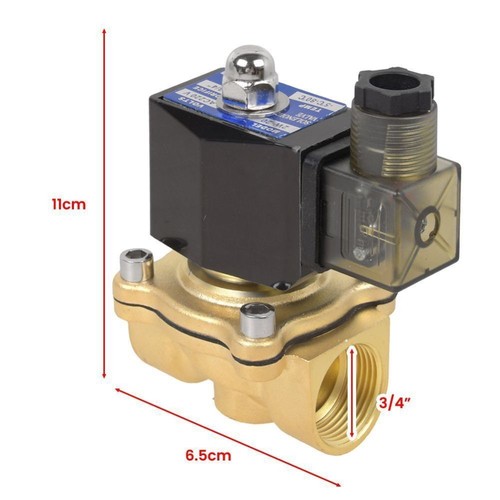 Magnetventil Messing 3/4" 1/2" 1" 0-10Bar NC Stromlos Geschlossen Ventil AC 220V - Bild 21 von 24