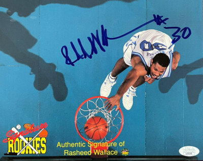 Rasheed Wallace Signed UNC North Carolina Tar Heels 8x10 Photo JSA