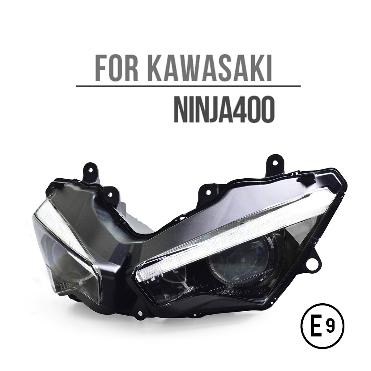 E-mark Approved KT Full LED Headlight Assembly For Kawasaki Ninja