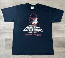 STAR WARS BATTLEFRONT II 2 2005 VTG Video game Promo Shirt Size L LUCASARTS