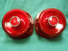 1955 FORD TAIL LIGHT LENSES FAIRLANE SKYLINER CROWN VICTORIA THUNDERBIRD - PAIR
