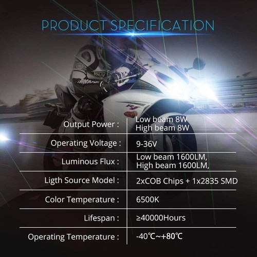 2 bombillas LED ultra altas/bajas para Honda Gold Wing GL1500 SE 1998-2000 - Imagen 13 de 17