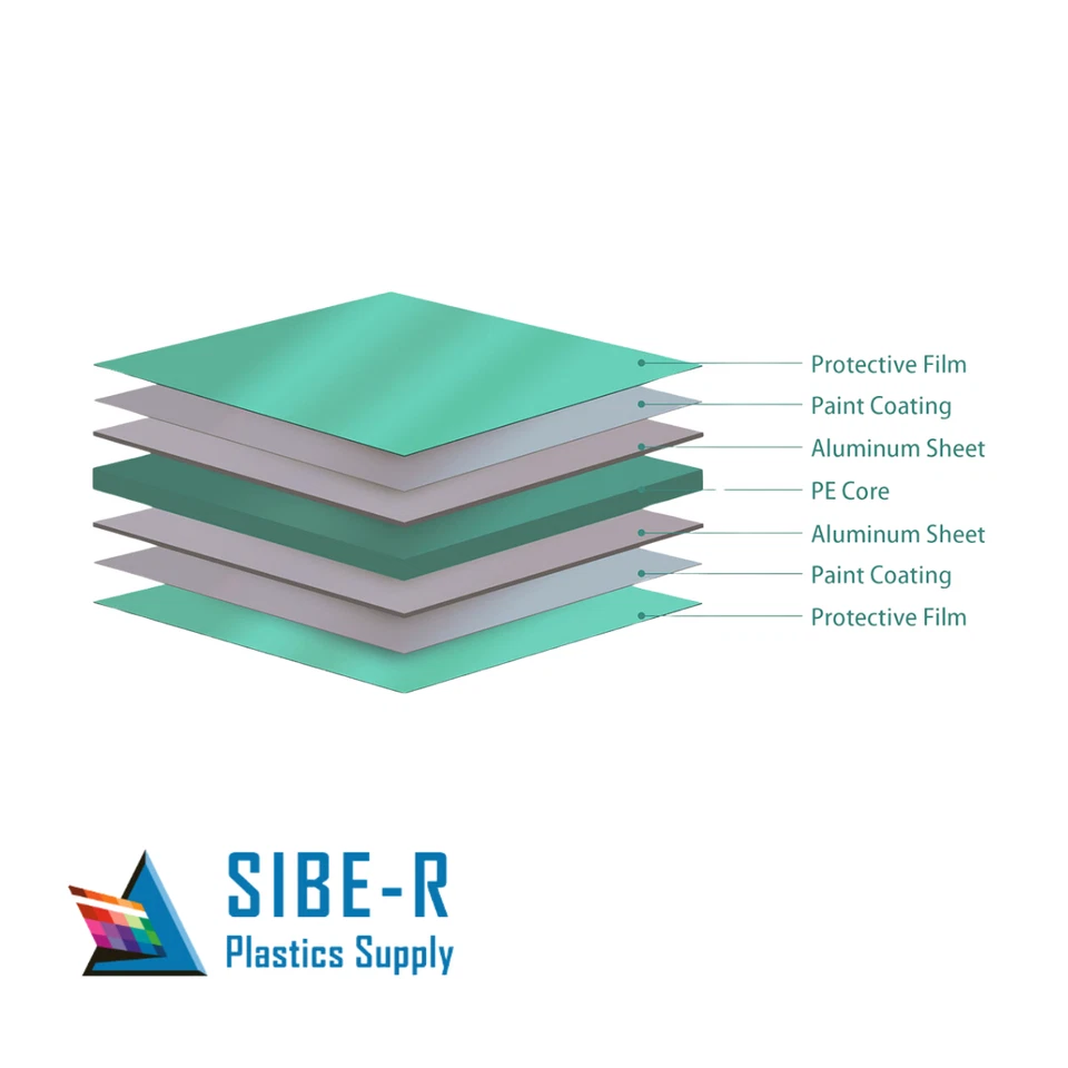 Hoja compuesta de aluminio - 1/8" de grosor (3 mm) - Tamaños y colores surtidos Foto 3 de 3