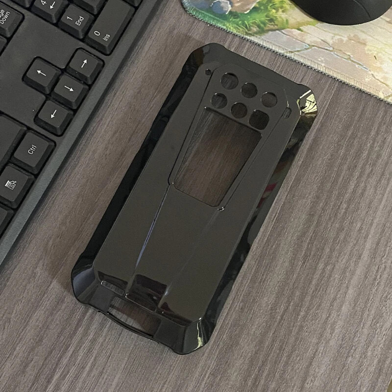 Custodia Per Unihertz Tank (6.81'') In TPU Morbido Trasparente – Antigraffio Con Supporto Da Tavolo Incluso - 2