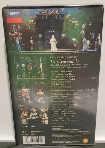 La Cenerentola Cecilia Bartoli Rossini LONDON Opera VHS New - Picture 2 of 3