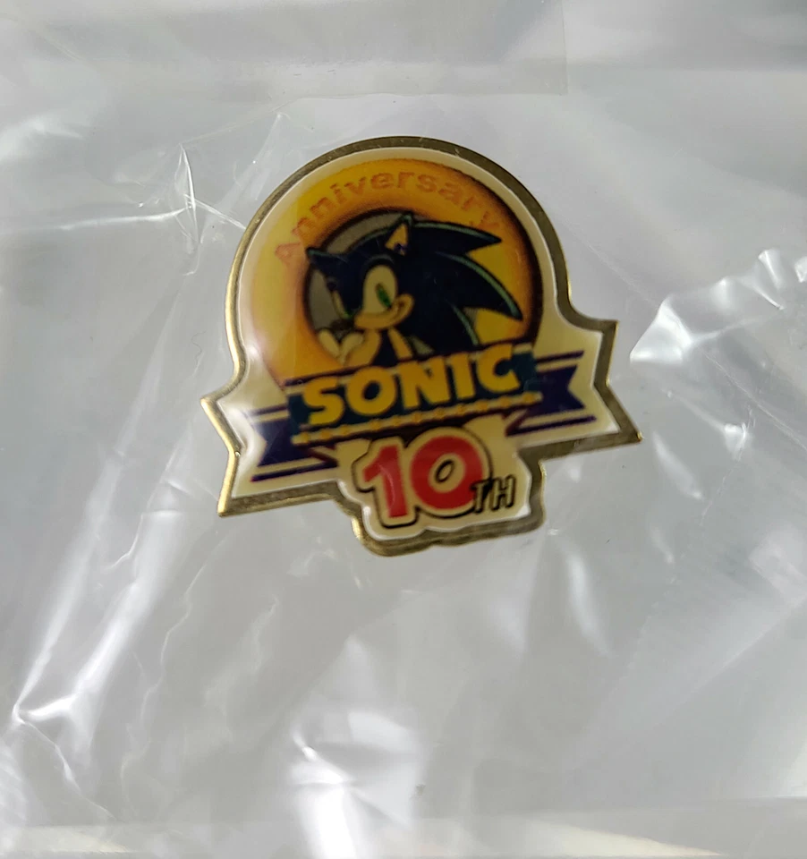 Sonic 10th Anniversary Pin E3 Memorabilia Promo RARE Sega Genesis the Hedgehog - Image 3 of 4